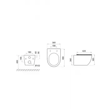 Miska WC wisząca z deską - Lavita Cliper 2.0